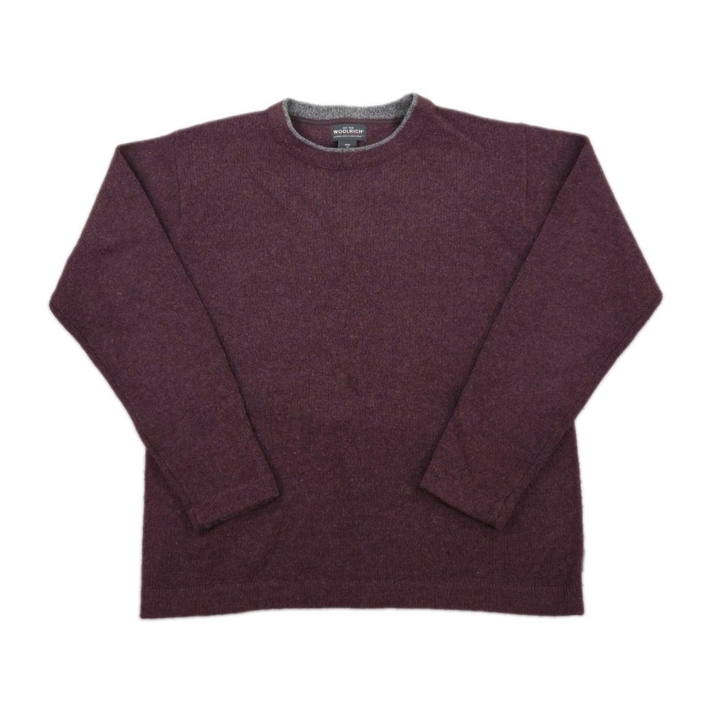 Woolrich Sweater Mens Medium Wool Dark Merlot Pullover